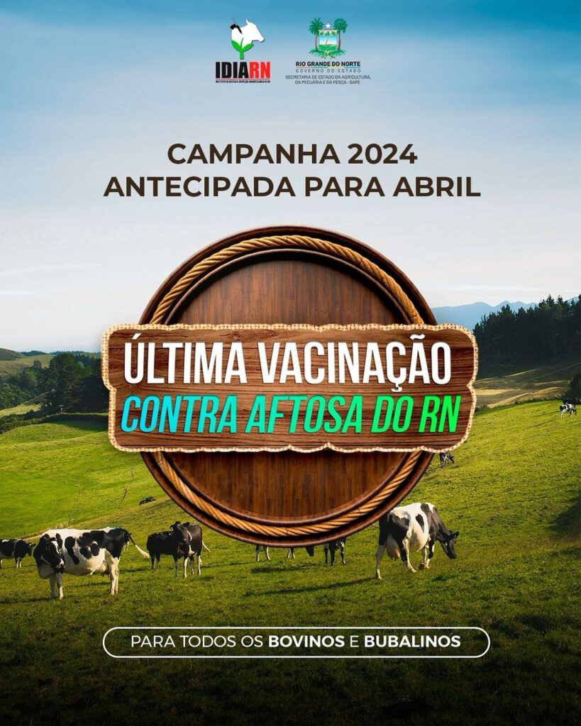 Última vacinação contra febre aftosa no RN